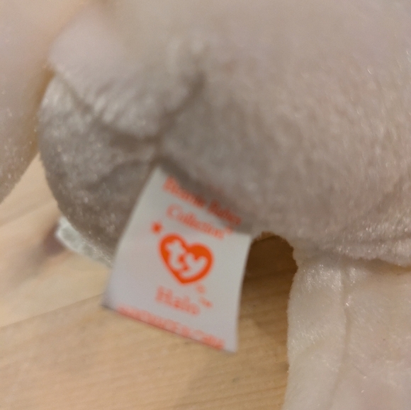 Ty Beanie Babie Halo White Plush Bear with Iridescent Wings - Picture 5 of 5